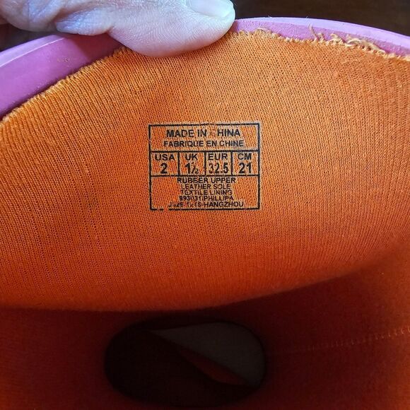 Polo Ralph Lauren Kids Philippa Fuchsia Rain Boot Sz 2 - Picture 9 of 11